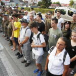 09.08.2018 Jędrzejów. 38 Marsz Szlakiem I Kompanii Kadrowej. Uroczystości na placu Kościuszki / Jarosław Kubalski / Radio Kielce