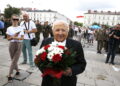 15.08.2018 Kielce. Święto Wojska Polskiego. Henryk Dłużewski, żołnierz AK z rąk wojewody Agaty Wojtyszek otrzymał Krzyż Oficerski Orderu Odrodzenia Polski / Jarosław Kubalski / Radio Kielce