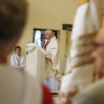 21.08.2018 Kielce. Kościół p.w Jana Chrzciciela. Poświęcenie odnowionego Sztandaru Koła Emerytów i Rencistów przy MPK / Jarosław Kubalski / Radio Kielce