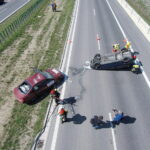 22.08.2018 Brzegi. Nowy odcinek S7. Ćwiczenia straży pożarnej / Jarosław Kubalski / Radio Kielce