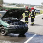22.08.2018 Brzegi. Nowy odcinek S7. Ćwiczenia straży pożarnej / Jarosław Kubalski / Radio Kielce