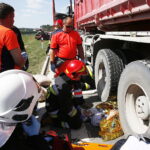 22.08.2018 Brzegi. Nowy odcinek S7. Ćwiczenia straży pożarnej / Jarosław Kubalski / Radio Kielce