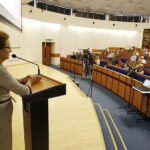 28.08.2018 Kielce. ŚUW. Konferencja w sprawie dofinansowania przebudowy dróg lokalnych. Wojewoda Agata Wojtyszek / Jarosław Kubalski / Radio Kielce