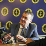 30.08.2018 Kielce. Prezydent Wojciech Lubawski podczas konferencji prasowej na której ogłosił. ze będzie się ubiegał o reelekcje / Jarosław Kubalski / Radio Kielce