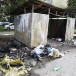 28.08.2018 Kielce. Spalony śmietnik na osiedlu Sady / Jarosław Kubalski / Radio Kielce