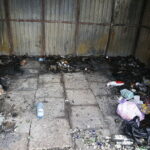 28.08.2018 Kielce. Spalony śmietnik na osiedlu Sady / Jarosław Kubalski / Radio Kielce