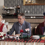 Marszałek województwa świętokrzyskiego Adam Jarubas w towarzystwie starostów 18. Świętokrzyskich Dożynek Wojewódzkich - Anny Chabior i Tomasza Ślęzaka / Krzysztof Bujnowicz / Radio Kielce