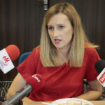 Konferencja prasowa dotycząca organizacji Dożynek Powiatu Kieleckiego. Karolina Kogut, starościna dożynek / Krzysztof Bujnowicz / Radio Kielce