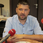 Konferencja prasowa dotycząca organizacji Dożynek Powiatu Kieleckiego. Rafał Gawlik, starosta dożynek / Krzysztof Bujnowicz / Radio Kielce