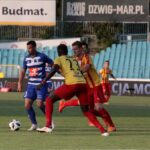 3 kolejka LOTTO Ekstraklasy: Wisła Płock - Korona Kielce. Na zdjęciu: Calo Oliveira (po lewej; Wisła Płock) / Krzysztof Bujnowicz / Radio Kielce