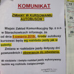 Z powodu protestu kierowców Miejskiego Zakładu Komunikacyjnego autobusy w Starachowicach kursują według sobotnich rozkładów, co oznacza, że kursów jest znacznie mniej / Krzysztof Bujnowicz / Radio Kielce