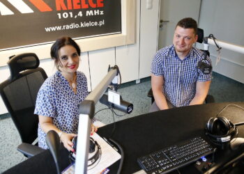 Na zdjęciu od lewej: Magdalena Sitek, Radio Kielce i dr Adam Pabiś / Marzena Mąkosa / Radio Kielce
