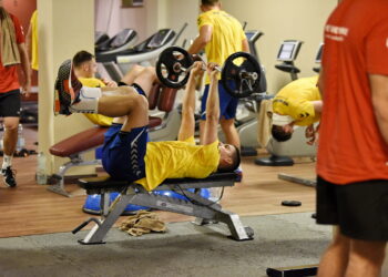 Trening siłowy PGE Vive Kielce / Marzena Mąkosa / Radio Kielce