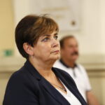 Obchody 74. rocznicy wybuchu Powstania Warszawskiego. Msza święta w kościele Garnizonowym pw. Matki Bożej Królowej Polski. Na zdjęciu: Danuta Papaj - wiceprezes Stowarzyszenia Projekt Świętokrzyskie / Marzena Mąkosa / Radio Kielce