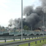 Pożar hurtowni zniczy przy ulicy Ściegiennego / Marzena Mąkosa / Radio Kielce