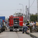 Pożar hurtowni zniczy przy ulicy Ściegiennego / Marzena Mąkosa / Radio Kielce