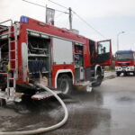 Pożar hurtowni zniczy przy ulicy Ściegiennego / Marzena Mąkosa / Radio Kielce