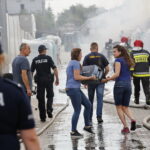 Pożar hurtowni zniczy przy ulicy Ściegiennego / Marzena Mąkosa / Radio Kielce