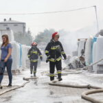 Pożar hurtowni zniczy przy ulicy Ściegiennego / Marzena Mąkosa / Radio Kielce