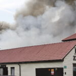 Pożar hurtowni zniczy przy ulicy Ściegiennego / Marzena Mąkosa / Radio Kielce