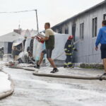 Pożar hurtowni zniczy przy ulicy Ściegiennego / Marzena Mąkosa / Radio Kielce