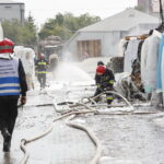 Pożar hurtowni zniczy przy ulicy Ściegiennego / Marzena Mąkosa / Radio Kielce