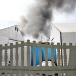 Pożar hurtowni zniczy przy ulicy Ściegiennego / Marzena Mąkosa / Radio Kielce