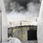 Pożar hurtowni zniczy przy ulicy Ściegiennego / Marzena Mąkosa / Radio Kielce