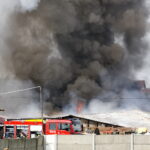 Pożar hurtowni zniczy przy ulicy Ściegiennego / Marzena Mąkosa / Radio Kielce