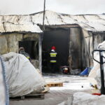 Pożar hurtowni zniczy przy ulicy Ściegiennego / Marzena Mąkosa / Radio Kielce