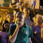 Inscenizacja upamiętniająca rocznicę rozbicia więzienia UB w Ośrodku Myśli Patriotycznej i Obywatelskiej w Kielcach przy ulicy Zamkowej. Na zdjęciu: Dionizy Krawczyński / Marzena Mąkosa / Radio Kielce