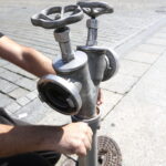 Kurtyny wodne na Placu Artystów. Hydrant / Marzena Mąkosa / Radio Kielce