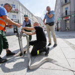 Kurtyny wodne na Placu Artystów. Hydrant / Marzena Mąkosa / Radio Kielce