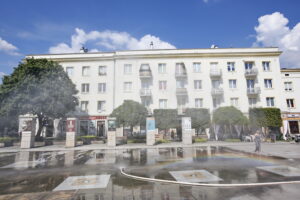 Kurtyny wodne na Placu Artystów / Marzena Mąkosa / Radio Kielce