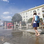 Kurtyny wodne na Placu Artystów / Marzena Mąkosa / Radio Kielce