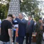 Uroczystości pod pomnikiem poległych i pomordowanych przez okupanta niemieckiego / Marzena Mąkosa / Radio Kielce