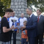 Uroczystości pod pomnikiem poległych i pomordowanych przez okupanta niemieckiego / Marzena Mąkosa / Radio Kielce