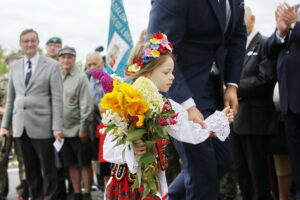 Uroczystości przed Obeliskiem I Kompanii Kadrowej J. Piłsudskiego / Marzena Mąkosa / Radio Kielce