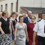 Kolejny przystanek „Kadrówki”. Uroczystości w Wodzisławiu. Na zdjęciu od lewej: Bożena Szczypiór - wójt Wodzisławia, Agata Wojtyszek - wojewoda świętokrzyski i Maria Zuba - poseł PiS / Marzena Mąkosa / Radio Kielce