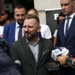 Konferencja prasowa posła Piotra Liroya-Marca. Na zdjęciu: Piotr Liroy-Marzec - kandydat na prezydenta miasta Kielce / Marzena Mąkosa / Radio Kielce