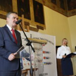Spotkanie Miast Partnerskich - uroczystość wręczenia Kielcom nagrody Rady Europy. Wojciech Lubawski - prezydent Kielc / Marzena Mąkosa / Radio Kielce