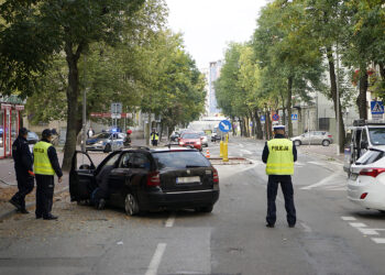 Wypadek na ulicy Paderewskiego w Kielcach / Robert Felczak / Radio Kielce