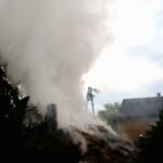 Pożar stodoły w Chotlu Czerwonym, w gminie Wiślica / Radio Kielce