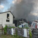 Stopnica. Pożar magazynu materiałów budowlanych / KP PSP Busko-Zdrój