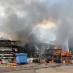 Stopnica. Pożar magazynu materiałów budowlanych / KP PSP Busko-Zdrój