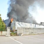 Stopnica. Pożar magazynu materiałów budowlanych / KP PSP Busko-Zdrój