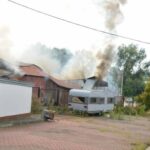 Stopnica. Pożar magazynu materiałów budowlanych / KP PSP Busko-Zdrój