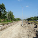 Wąchock. Modernizacja stacji kolejowej. Wymieniane są tory i sieć trakcyjna, modernizowane są perony / Tomasz Piwko / Radio Kielce