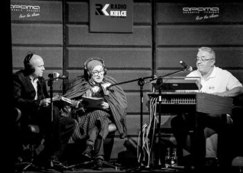Radio Pigwa. Na zdjęciu twórcy programu (od lewej): Sebastian Przybyłowicz, Bronisław Opałko, Jerzy Szczepanek / Radio Kielce