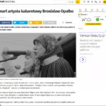 Nie żyje Bronisław Opałko. Polskie media o śmierci „Genowefy Pigwy” / Internet / Onet Kultura